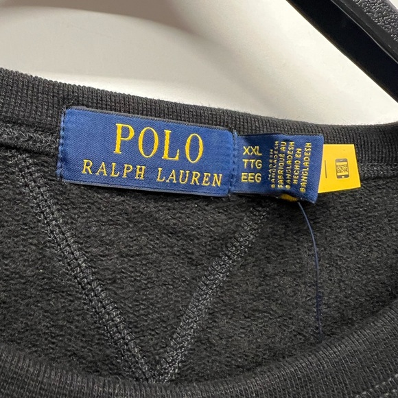 Polo Ralph Lauren Black Fleece Lined Crew neck Sweatshirt XXL - Picture 5 of 7